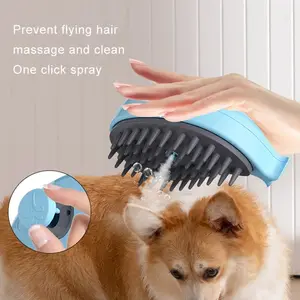 Peigne de massage promotionnel 3 en 1 pour chien et animal de compagnie, brosse à vapeur pour chat, vente en gros