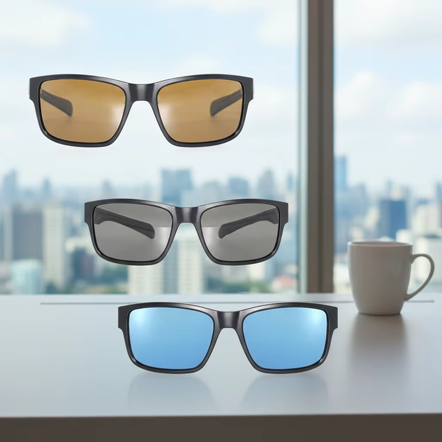 Stylish Retro Rectangle Sports Sunglasses Custom Logo UV400 Polarized TR90 Comfort Lightweight Full Rim Colored PC Lenses Glass