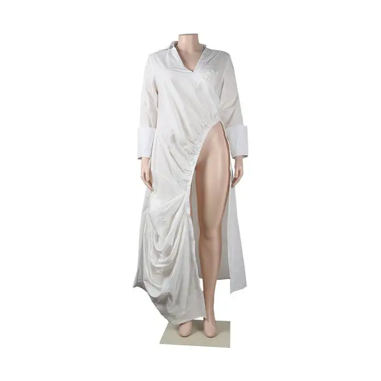 미니 스커트 도매 여성 디자인 전통적인 드레스 v 넥 벨벳 플러스 사이즈 드레스 2022 섹시한 v 넥 긴 소매 Bodycon