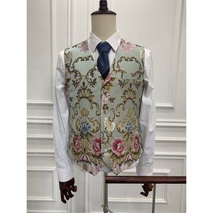 <span class=keywords><strong>Trajes</strong></span> <span class=keywords><strong>de</strong></span> Boda <span class=keywords><strong>de</strong></span> 3 Piezas para <span class=keywords><strong>Hombre</strong></span>, Blazers Jacquard con Estampado Floral, Chaquetas Ajustadas <span class=keywords><strong>de</strong></span> Alta Gama - Product Image 3