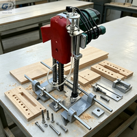 Machine à mortaiser semi-automatique à chaîne pour le travail du bois, équipement de perçage et de rainurage pour bois rond et carré
