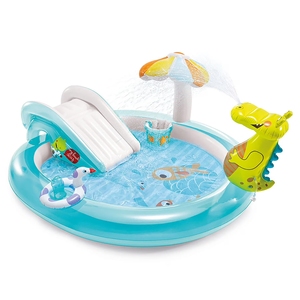 Centro de Juegos Acuáticos Inflable con Forma de Cocodrilo, Tobogán y Piscina con Aspersores, Juguete de Verano para Niños - Product Image 1