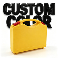 U-S001B 9,5 pouces, petite mallette de transport robuste en plastique PP, logo OEM personnalisé, insert en mousse antichoc, boîte d'emballage pour instruments