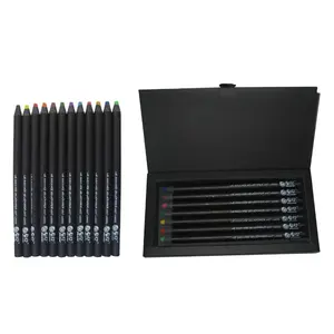 Kunden spezifisches Logo und Paket 12 Farbe 7.5 Ink Black Pencil Set