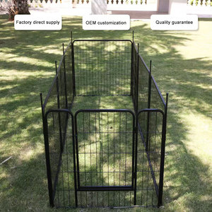 2025 nuevo corralito para perros de interior y exterior, 6 paneles, VALLA DE Metal para mascotas con puertas de bolígrafo de ejercicio, corralito negro para cachorros de Camping - Product Image 1