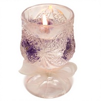 Endlose Lila Glas-Jelly-Wachs Handgemachte Aromatherapie-Kerze in Becherform – Herzwärmer für Geburtstage & Feiertage – Geschenkbox für Freunde