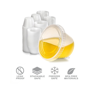 Yiqiang nước sốt Cốc dùng một lần 1oz nhựa container thực phẩm lọ PP Kích thước nhỏ mẫu hộp nhựa - Product Image 4