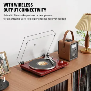 Tourne-disque à courroie pour disques vinyles avec connectivité <span class=keywords><strong>Bluetooth</strong></span>, sortie numérique USB, cartouche magnétique - Product Image 4