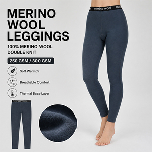 <b>Wool</b> Thickened Women's Outdoor Hiking Trekking Long Pants Thermal <b>Base</b> <b>Layer</b> Leggings Custom Logo Premium Warm Soft Winter Botto - Product Image 1