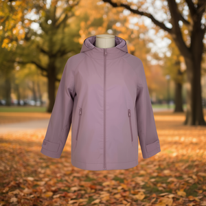 Giacca Reversibile con Cappuccio HDJ per Donna, Cappotto Leggero Casual, Chiusura con Cerniera a Manica Lunga, Tinta Unita, Adatta per Tutte le Stagioni - Product Image 1