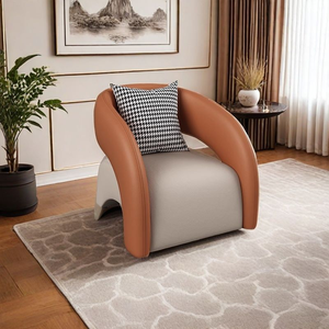 Canapé d'attente professionnel monoplace en bois de pin avec revêtement en cuir PU souple et rembourrage en mousse haute élasticité – Offre Spéciale - Product Image 5