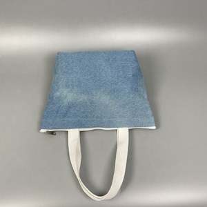 New Recycle Zip Lock Black Canvas Tote <b>Bag</b> Cotton Webbing Demin Cotton Canvas With Zip - Product Image 6