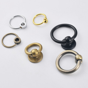 Furniture Round <b>Drawer</b> Handles Zinc Alloy Ring Pulls Traditional Style Durable Single Hole For Cabinet <b>Drawer</b> - Product Image 2