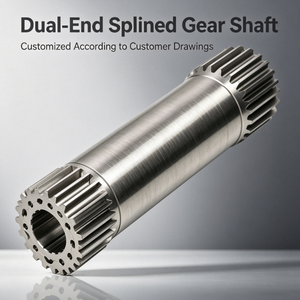 Custom CNC Machined Alloy Steel Dual-End Splined Gear Shaft Precision Hollow Transmission Shaft With Internal Keyway For Heavy - Product Image 1