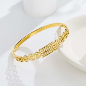 Brazalete Vintage con Diseño de Ábaco Hueco y Monedas - Nuevo Estilo Chino con Diseño de la Suerte para Regalo y Uso Diario - Product Image 2