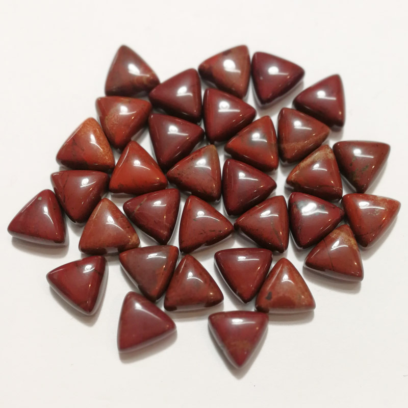 Лидер продаж, натуральный драгоценный камень 10 мм, треугольник, Радужный камень, кабошон для колец