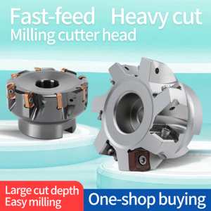 Mfwn90 Góc Phải Cắt Nặng CNC Nhanh Chóng Thức Ăn Phay <span class=keywords><strong>Cutter</strong></span> Đầu Wnmu05/08 Lưỡi Thấp Sức Đề Kháng Mặt Cắt Hình Thành Công Cụ - Product Image 2