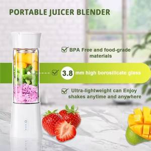 Vaso Mezclador de Smoothies Personalizado de Fábrica al por Mayor, Inalámbrico, Portátil, con USB, Material para Camping, Mini Licuadora - Product Image 6