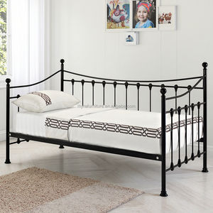 Venta caliente moderno doble <span class=keywords><strong>cama</strong></span> de Metal <span class=keywords><strong>ruedas</strong></span> 3 pies <span class=keywords><strong>cama</strong></span> individual convertible día litera Modular marco extensible dormitorio refrigeración bebés - Product Image 5