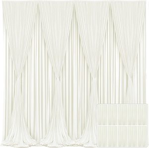 Tissu en Soie Lactée Effet Drapé pour Décoration de Mariage, <span class=keywords><strong>Rideau</strong></span> de Scène, Décoration Murale Élégante Personnalisable pour Fêtes Nuptiales et Projets DIY - Product Image 2