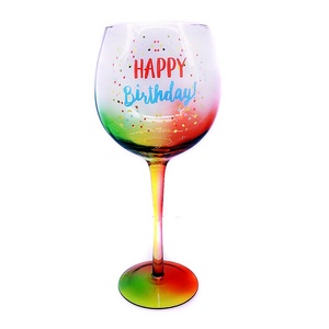 Personalizzato di vendita calda variopinta tazze di Alta qualità in vetro trasparente Resistente e riutilizzabile Palloncino Occhiali - Product Image 4