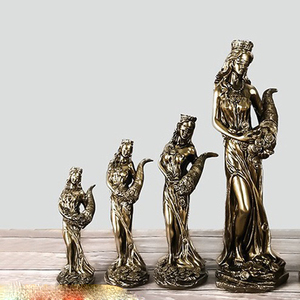 Trang Trí Nội Thất Tác Phẩm Điêu Khắc Nhựa Đồng Hy Lạp Nữ Thần Của Sự Giàu Có Bức Tượng Tùy Chỉnh Con Số May Mắn Tài Sản Lady Điêu Khắc Quà Tặng - Product Image 2