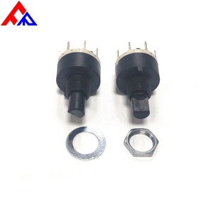 Interrupteur rotatif à axe plat sans interruption, 1 à 2 pôles, 2 à 12 positions, en métal et plastique, pour diverses applications - Product Image 4