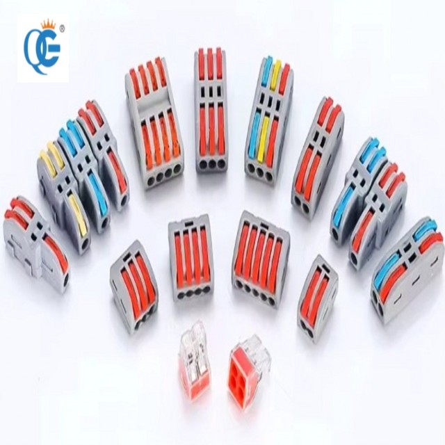 High Quality Compact Splicing Quick Terminal Wire Connectors for Power Application Copper Contact with Nylon Housing