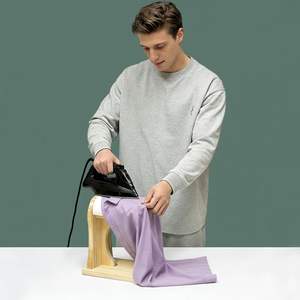 Planche à repasser pour tailleur avec housse en coton rembourrée, base robuste en pin, pour usage domestique et studio de couture - Product Image 1