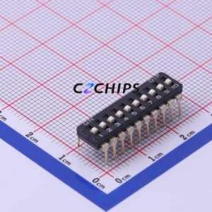 NDI-10S-V DIP Switch Through hole Component (THT) Switch ( Number of Switch Sections: 10 )( Lead Spacing: 2.54mm ) - Product Image 1