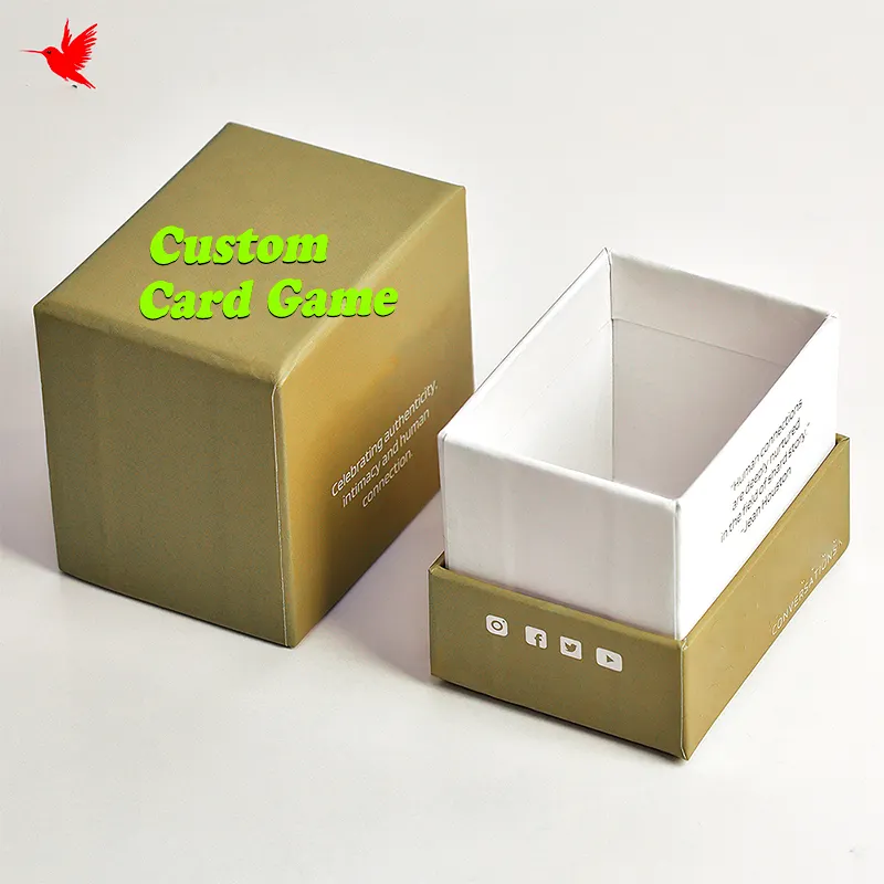 उच्च गुणवत्ता अनुकूलन डिजाइन मुद्रण लोगो वैयक्तिकृत गेम कार्ड डेक बॉक्स पैकेजिंग कस्टम कार्ड गेम निर्माता