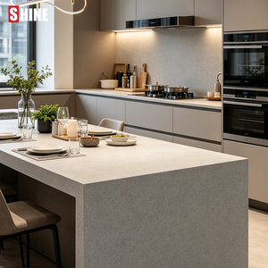 Tablero de Partículas de Cuarzo de Color Sólido Resistente a las Manchas, Encimera Moderna de Gran Formato para Mesa de Cocina, Embalaje a Prueba de Golpes, 5 Años de Garantía - Product Image 2