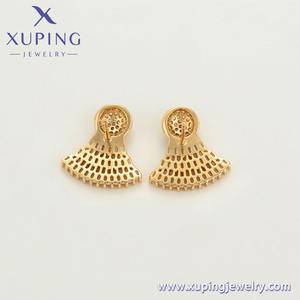 <span class=keywords><strong>97490</strong></span> XUPING Boucles d'oreilles clous en zircon en forme d'éventail couleur or 18 carats pour femmes, usage quotidien, occasions formelles, vente en gros - Product Image 6