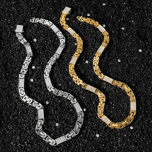 Collar de Cadena Geométrica con Diseño Simple, Estilo Hiphop, Chapado en Oro, para Hombre, Joyería de Moda para Regalo, Venta Caliente 2026 - Product Image 1