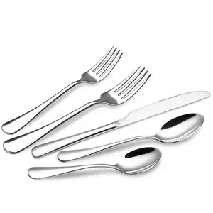 餐厅便宜的银色餐具餐匙叉刀不锈钢餐具