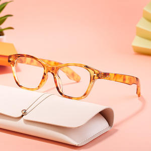 Montures optiques œil-de-chat ZS-98153 pour hommes, monture complète, verres PC anti-lumière bleue, style rétro, montures plano. - Product Image 1