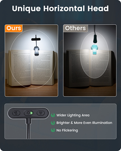 3 couleurs 5 niveaux de luminosité Lampes de lecture USB rechargeable <span class=keywords><strong>Lampe</strong></span> de livre à clipser - Product Image 2