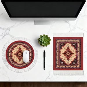 <span class=keywords><strong>Tapis</strong></span> de <span class=keywords><strong>souris</strong></span> XHY écologique vintage bohème, lot de 2, tissu tissé, style jeu, <span class=keywords><strong>tapis</strong></span> pour décoration de table de bureau - Product Image 4