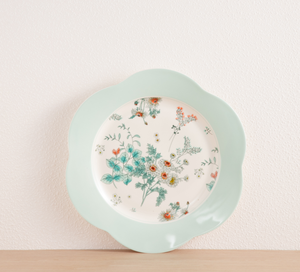 Wholesale Custom Floral Ceramic Dinnerware Set, Mint Green Porcelain Tea & Dinner Set, Free Logo & Pattern Design Available - Product Image 6