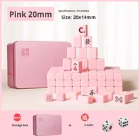 Mini tuiles de Mahjong pliables modernes en mélamine, boîte en alliage d'aluminium, pour voyage en extérieur, camping, dortoir, divertissement pratique et mignon