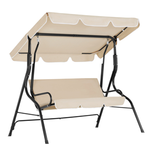 Chaise suspendue de patio moderne à 3 places avec auvent, <span class=keywords><strong>banc</strong></span> suspendu - Product Image 2