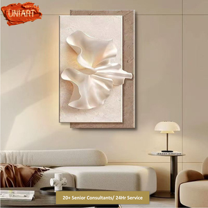 Tranh treo tường nghệ thuật UNIART phong cách Wabi Sabi 3D LED nổi, điêu khắc đá sa thạch, tối giản, trang trí tường bằng gỗ, phù hợp với phong cách Art <span class=keywords><strong>Deco</strong></span> - Product Image 5