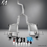 Système d'échappement haute performance Cat-back adapté pour Cadillac ATS 2.0T, avec sections intermédiaire et arrière à soupape électronique
