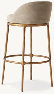 Sedia da Pranzo Personalizzata Thaddeus, Sgabello Girevole in Pelle per Bar e Bancone - Product Image 5