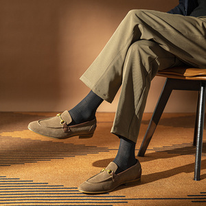 รองเท้าผู้ชายแบบลำลองสำหรับธุรกิจระดับไฮเอนด์หนังแท้ทำเอง - Product Image 6