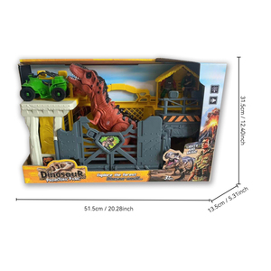 Ensemble de jeu de dinosaures en plastique avec gardien, scène de dinosaures jurassiques avec clôture et figurines pour enfants, jeu d'imitation et collection - Product Image 5