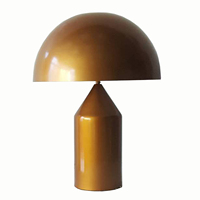 Lampe de table moderne de luxe en or, forme de champignon, abat-jour en métal, interrupteur LED, génération d'énergie, hôtel, maison, chambre à coucher, salon