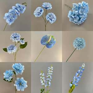 Arreglos Florales Artificiales en Tonos Azules para Bodas, Decoraciones para Pasillos, <span class=keywords><strong>Flores</strong></span> para Techos, Rosas <span class=keywords><strong>y</strong></span> Lirios, para Exteriores, Salones <span class=keywords><strong>y</strong></span> Centros Comerciales - Product Image 5