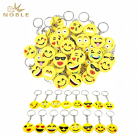 Porte-clés Emoticon en PVC souple Noble, Breloque Visage à Expressions Drôles Assorties, Pendentif de Sac, Décoration de Fête, Cadeau