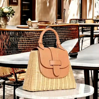 Nouveau Sac à Main en Rotin Tressé Style Vintage 2026 pour Femme avec Poignée Supérieure – Sac Fourre-Tout de Luxe Fait Main pour Femme